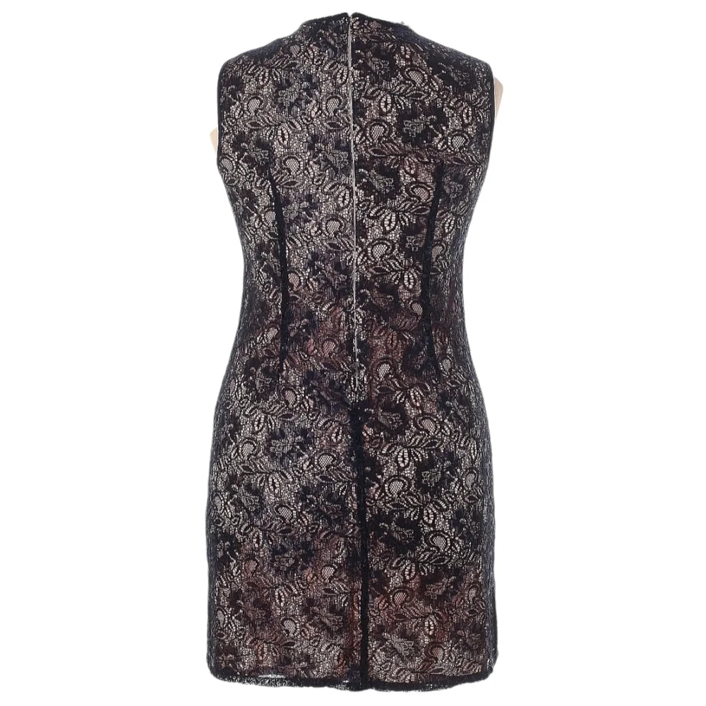 Adrianna Papell Black and Gold Lace Mini Dress - Picture 3 of 6